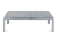 A Painted Raffia-Veneered Low Table in the Style of Karl Springer