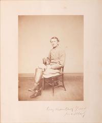 [CIVIL WAR]. MOSBY, John Singleton (1833-1916). Signed large format albumen photograph ("Jno. S. Mosby"). Baltimore, MD: Bendann Brothers, ca 1864 or after.