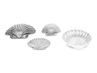 Two Mexican Silver Scallop-Form Candy Dishes