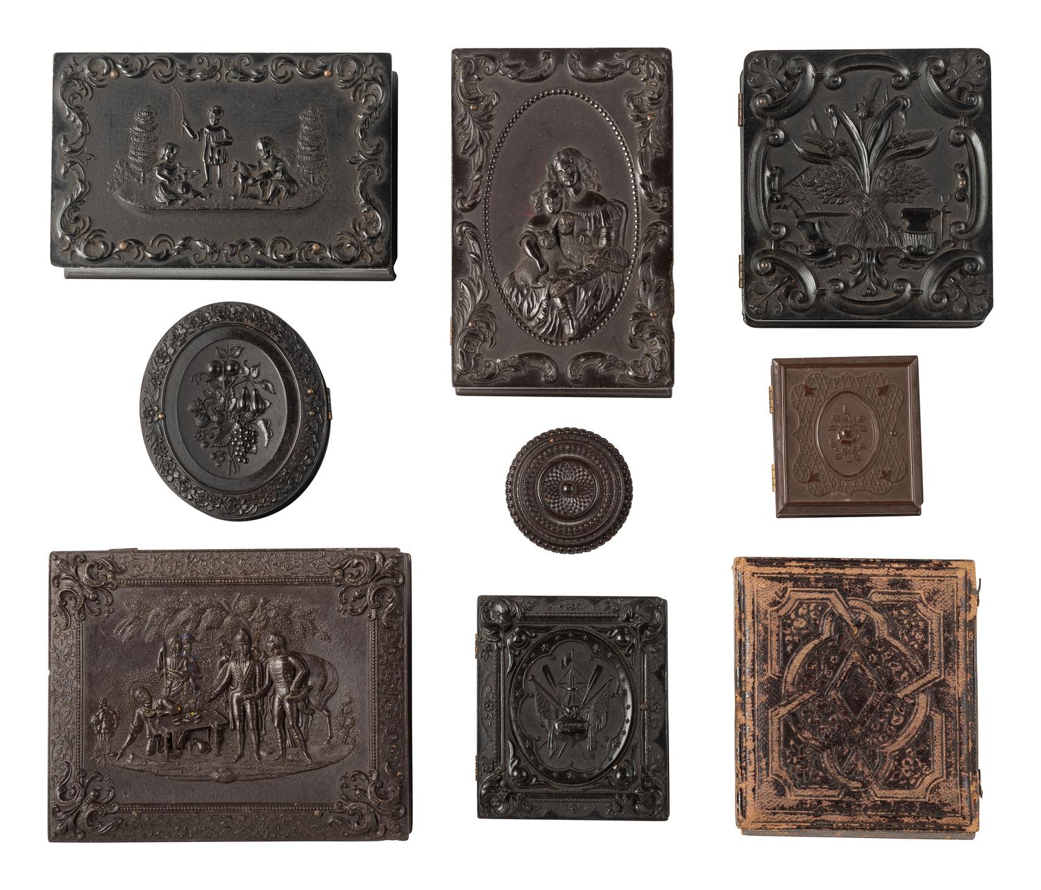 [EARLY PHOTOGRAPHY]. A group of 8 Union cases.