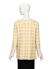 Chanel, Plaid Yellow Tweed Jacket