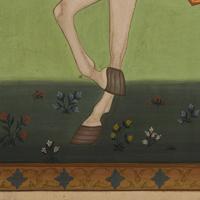 A Painting of the Mughal Emperor Shah Jahan Astride His Stallion, India, Rajasthan, 20th Century