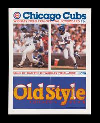 An April 7, 1994 Michael Jordan Chicago White Sox vs. Chicago Cubs Wrigley Field Ticket Stub (PSA 3 VG) and Program Scorecard (Jordan's Only MLB Game) - POP 6