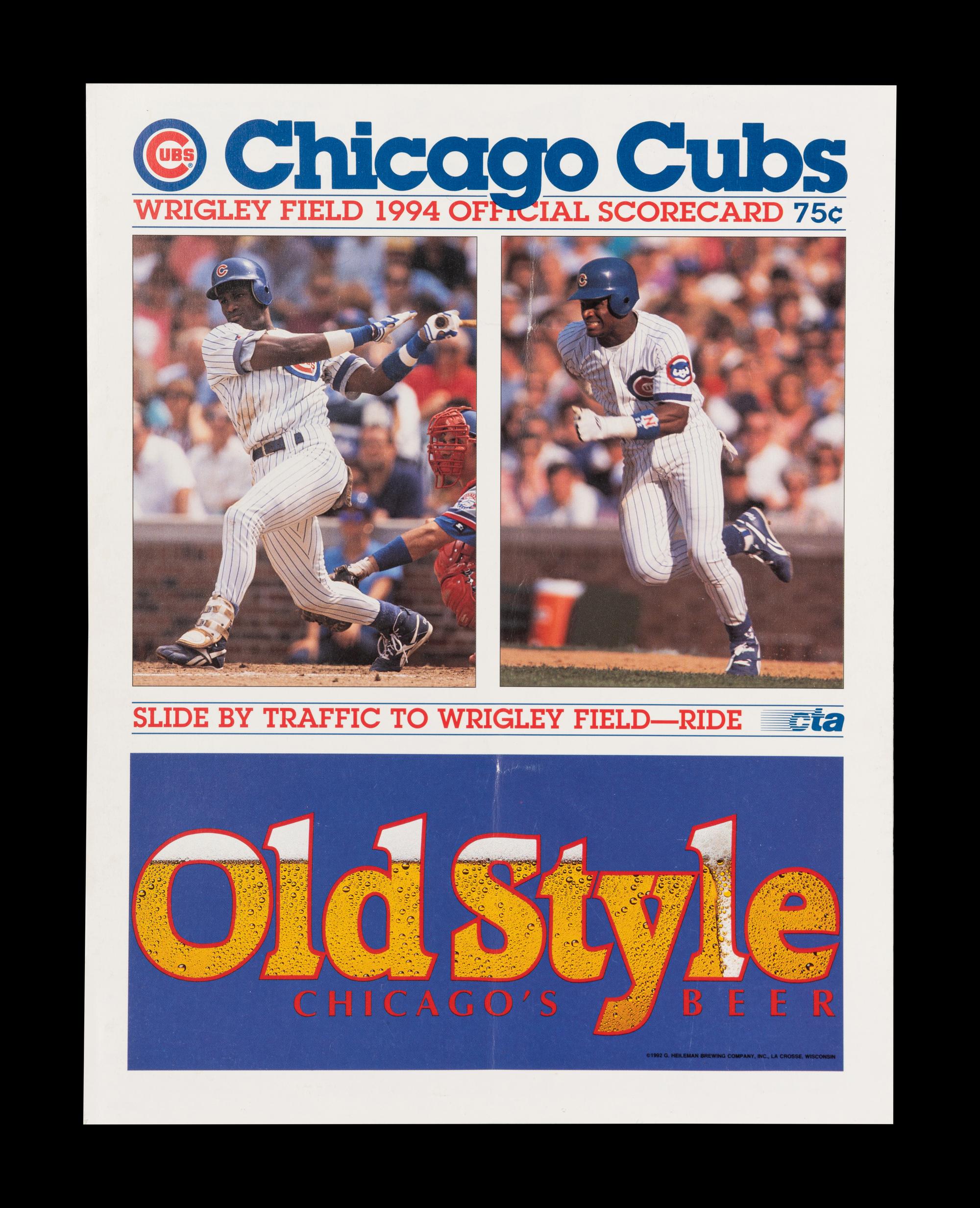 An April 7, 1994 Michael Jordan Chicago White Sox vs. Chicago Cubs Wrigley Field Ticket Stub (PSA 3 VG) and Program Scorecard (Jordan's Only MLB Game) - POP 6