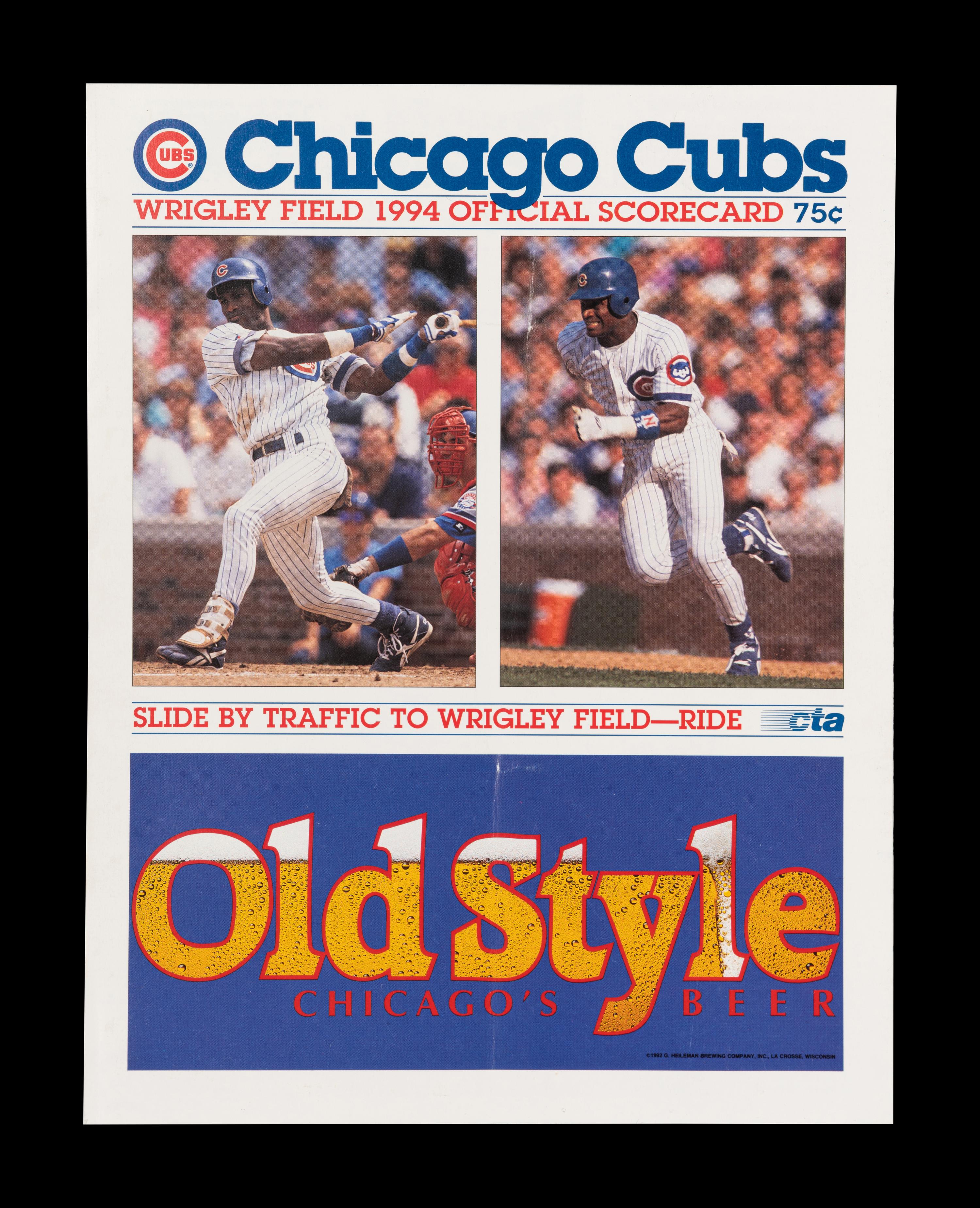 An April 7, 1994 Michael Jordan Chicago White Sox vs. Chicago Cubs Wrigley Field Ticket Stub (PSA 3 VG) and Program Scorecard (Jordan's Only MLB Game) - POP 6