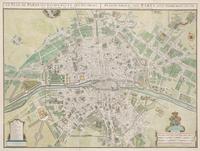 [PARIS] -- DE LISLE, Guillaume (1675-1726). Le Plan de Paris, ses Faubourgs et ses Environs | Platte Grond van Parys, zyn Voorburgen en Omleggende Plaatse . Amsterdam: Covens & Mortier, ca 1730.