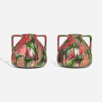 A pair of Astra Ware twin-handled lustre glazed vases Minton, Hollins & Co., England, circa 1917-1934