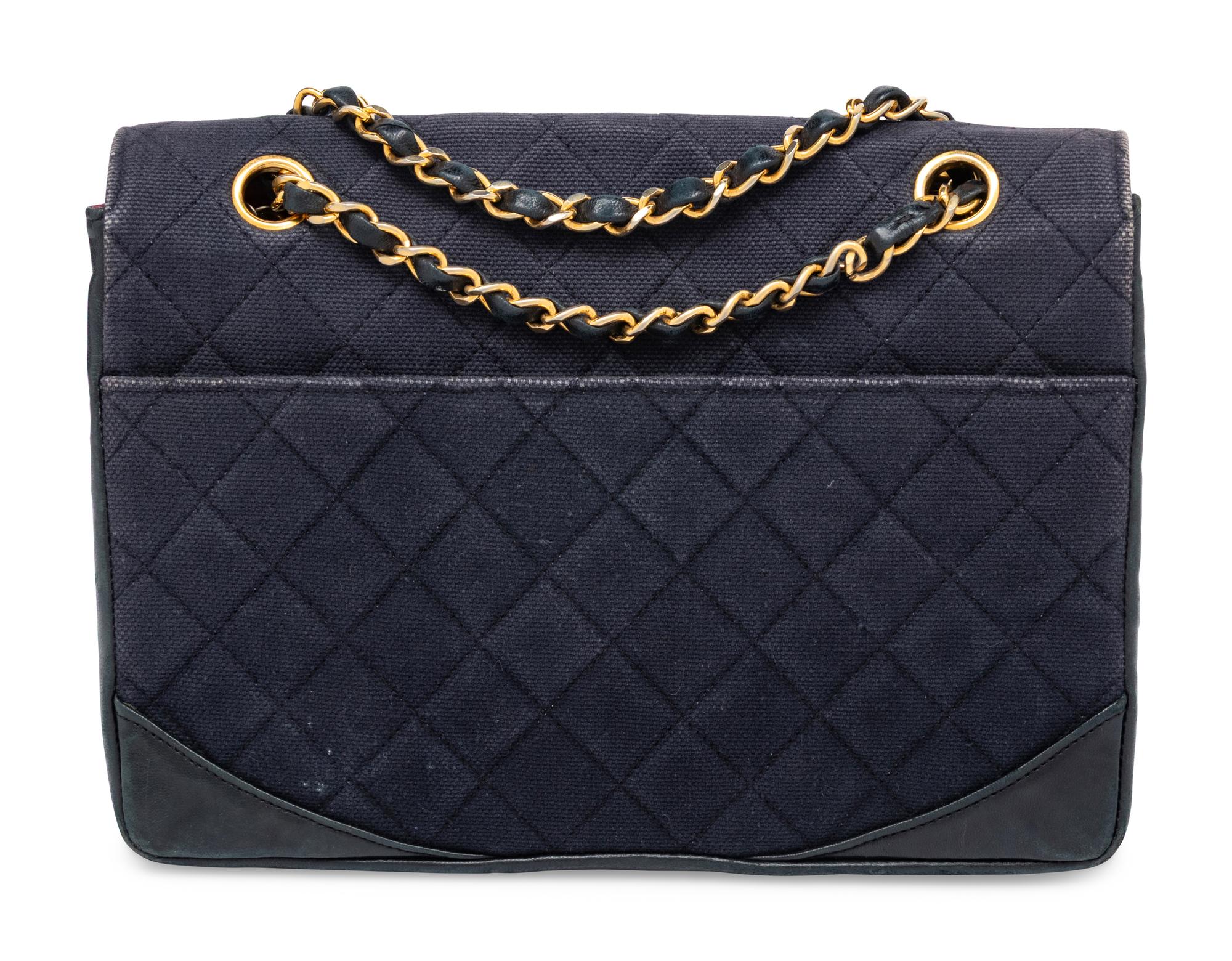 Chan el, Quilted Canvas Flap Bag