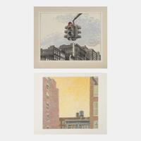 Traffic Light, 1973 and 22nd Street, 1974 (two works)