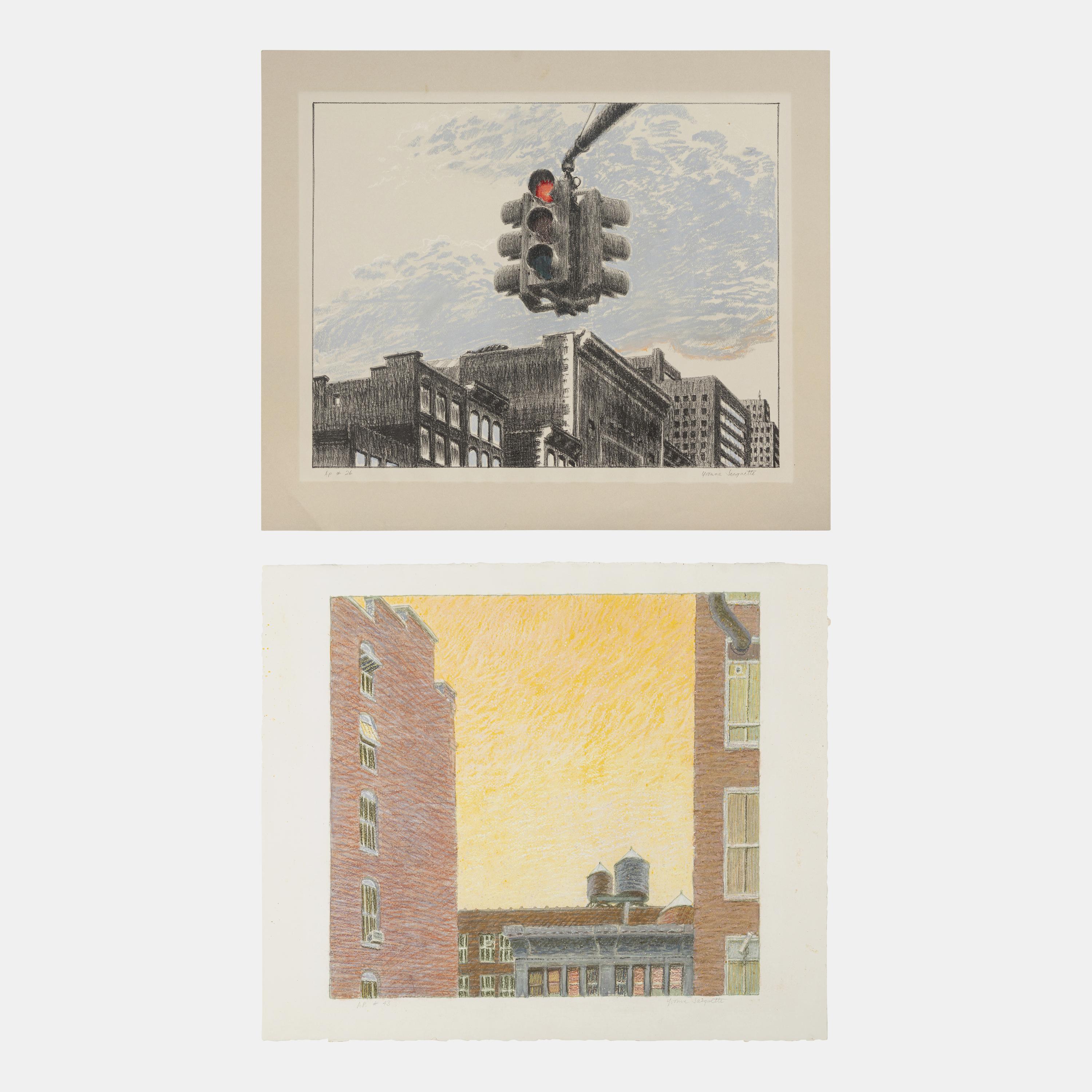 Traffic Light, 1973 and 22nd Street, 1974 (two works)