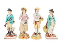 Two Pairs of Staffordshire Figures — 18TH/19TH CENTURY