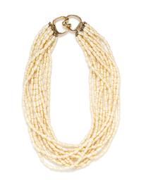 A Kenneth Jay Lane Seed Pearl Torsade Necklace, 17".