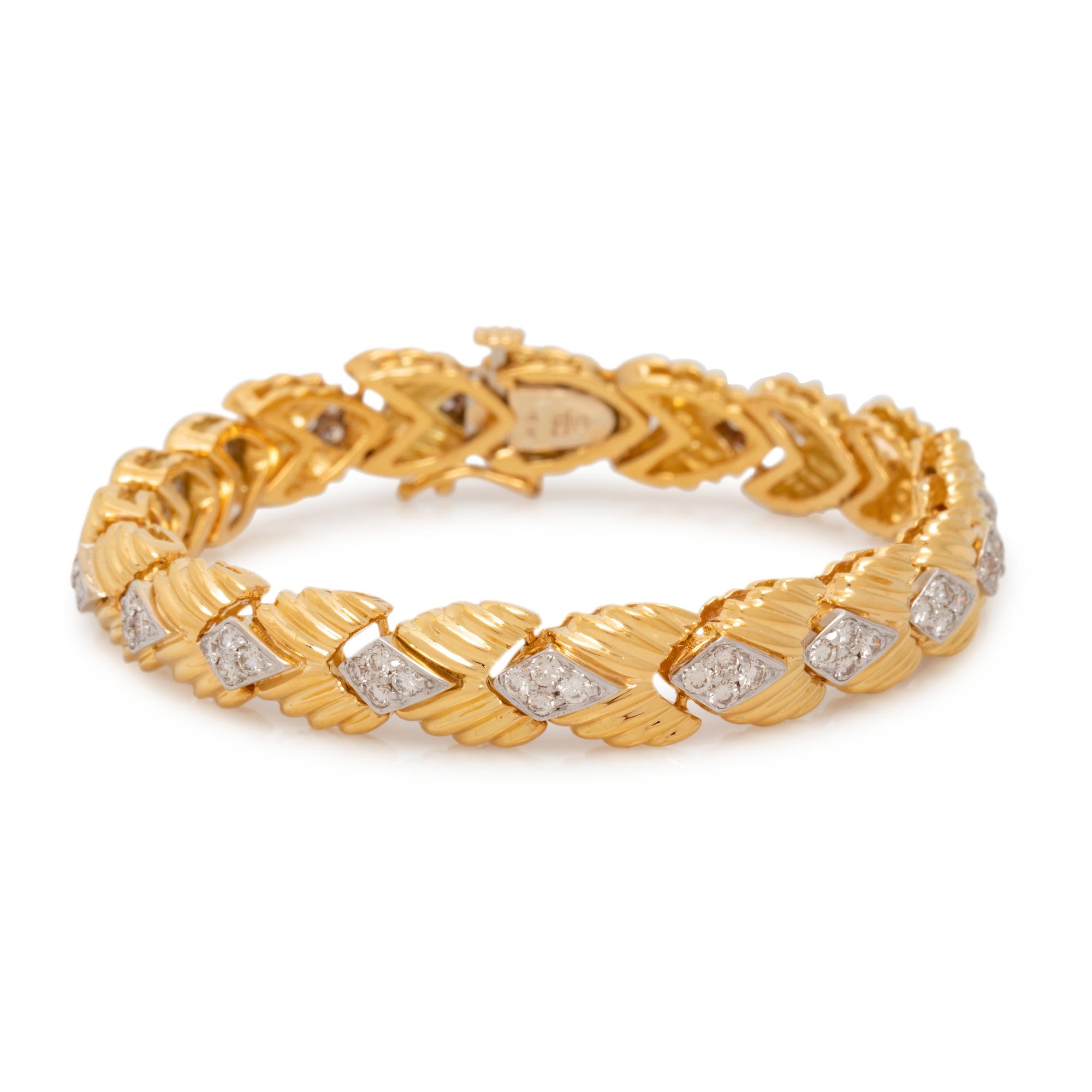 YELLOW GOLD AND DIAMOND BRACELET