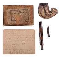 Captain John T. Bell, Company I, 62nd Pennsylvania Infantry Regiment. Clay pipe in original shipping box.