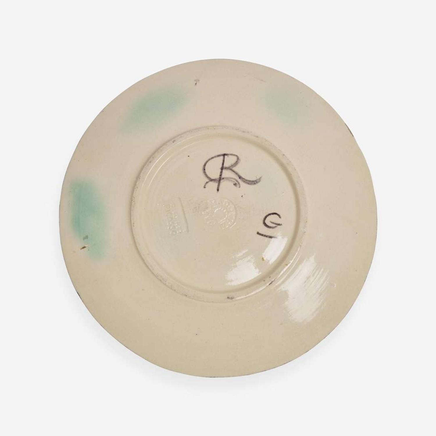 Pablo Picasso (Spanish, 1881-1973) Plate G from Visage Noir Service