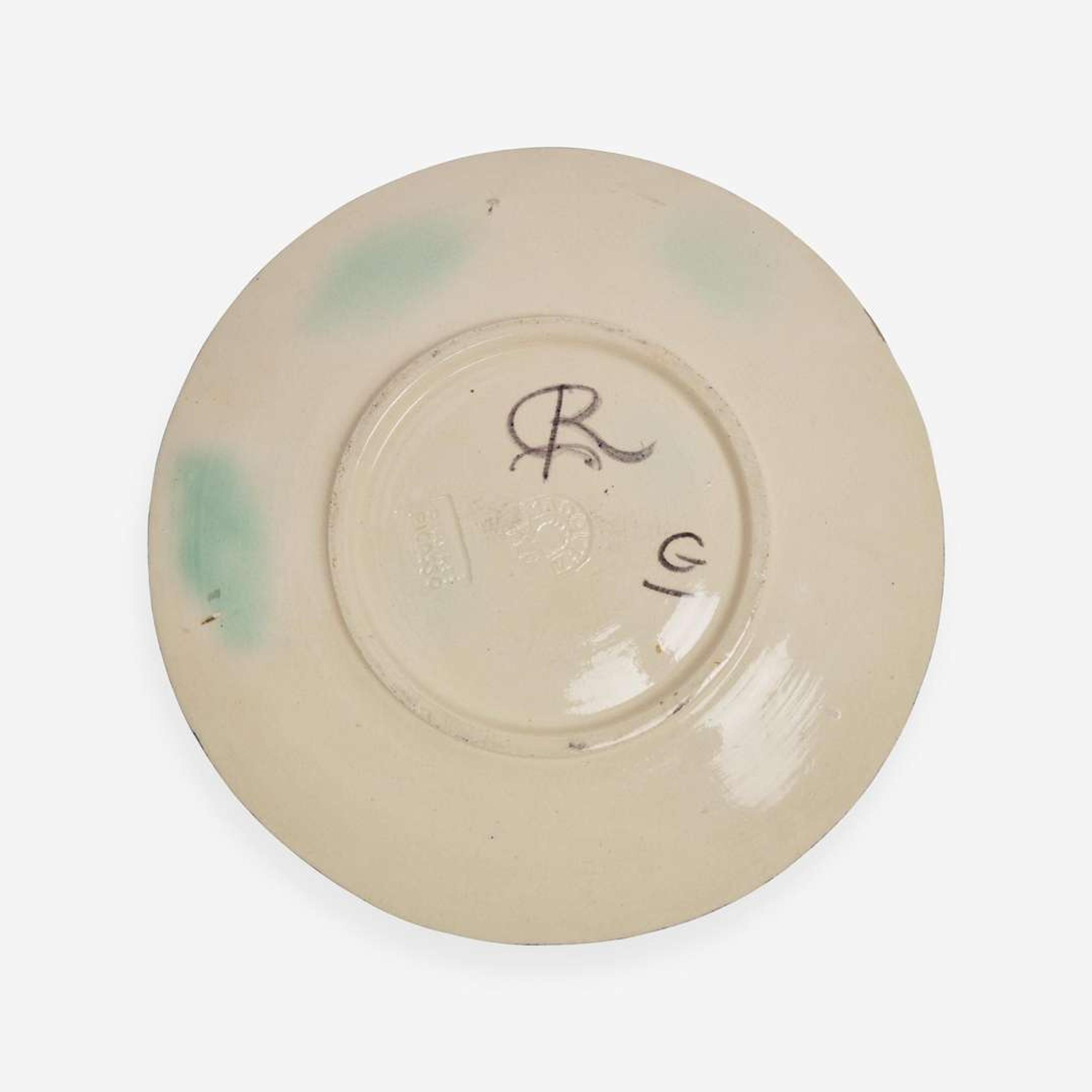 Pablo Picasso (Spanish, 1881-1973) Plate G from Visage Noir Service