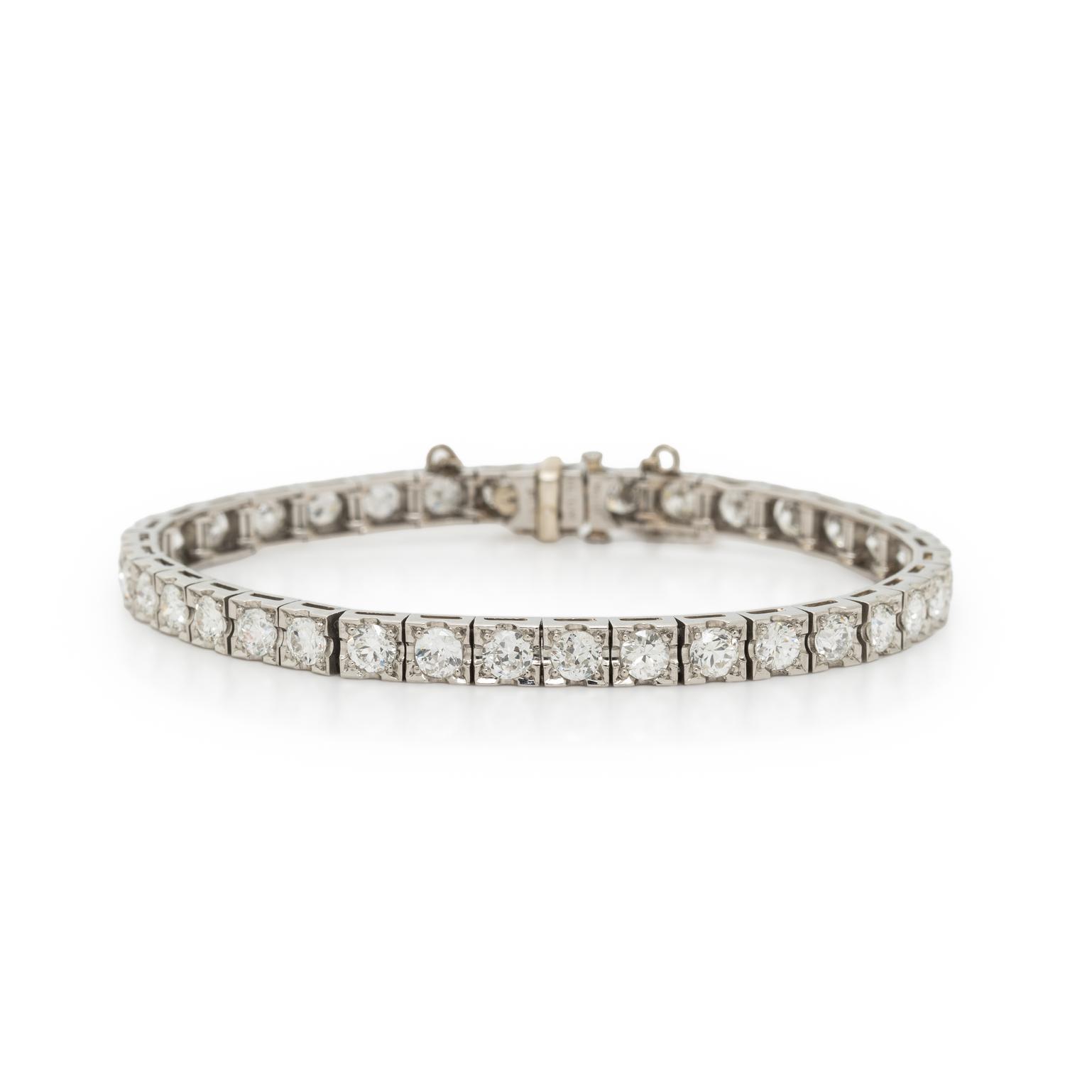 DIAMOND AND PLATINUM LINE BRACELET