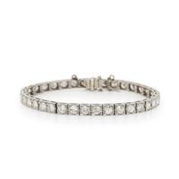 DIAMOND AND PLATINUM LINE BRACELET