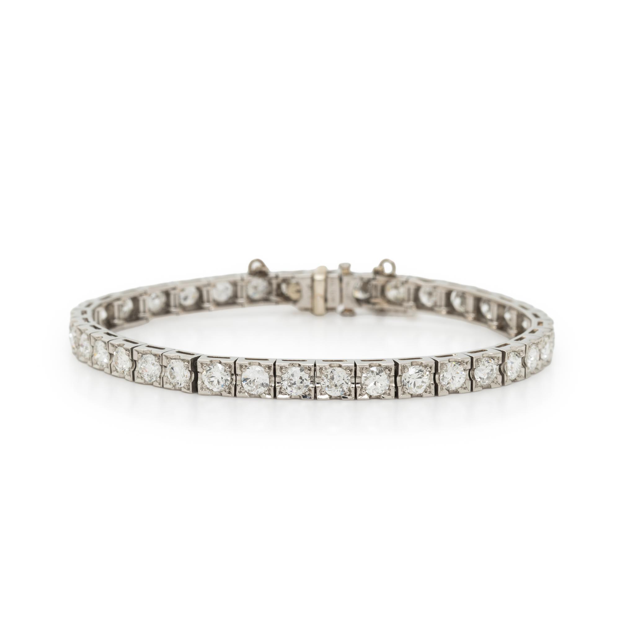 DIAMOND AND PLATINUM LINE BRACELET