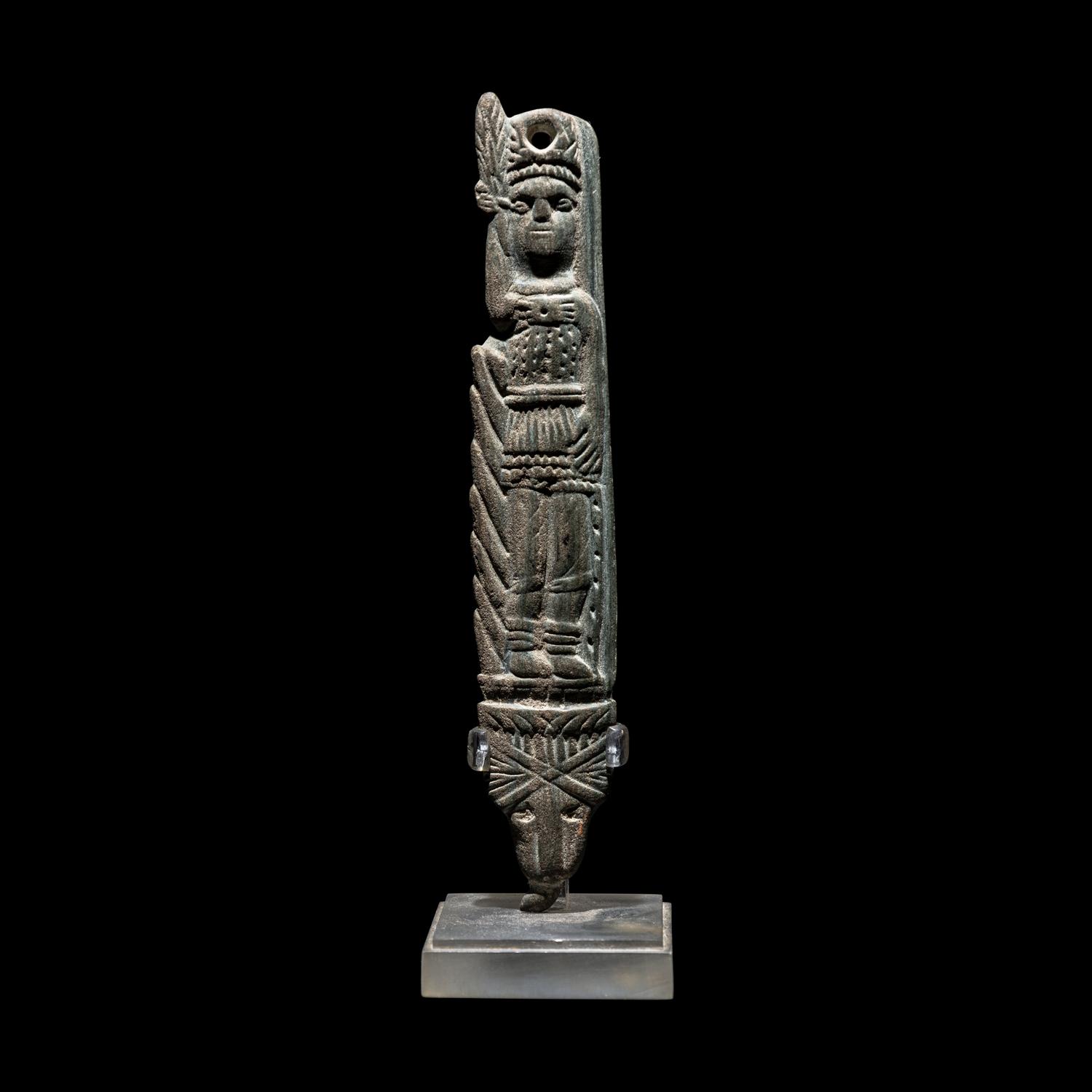 A Parthian or Roman Flint Carved Knife Handle