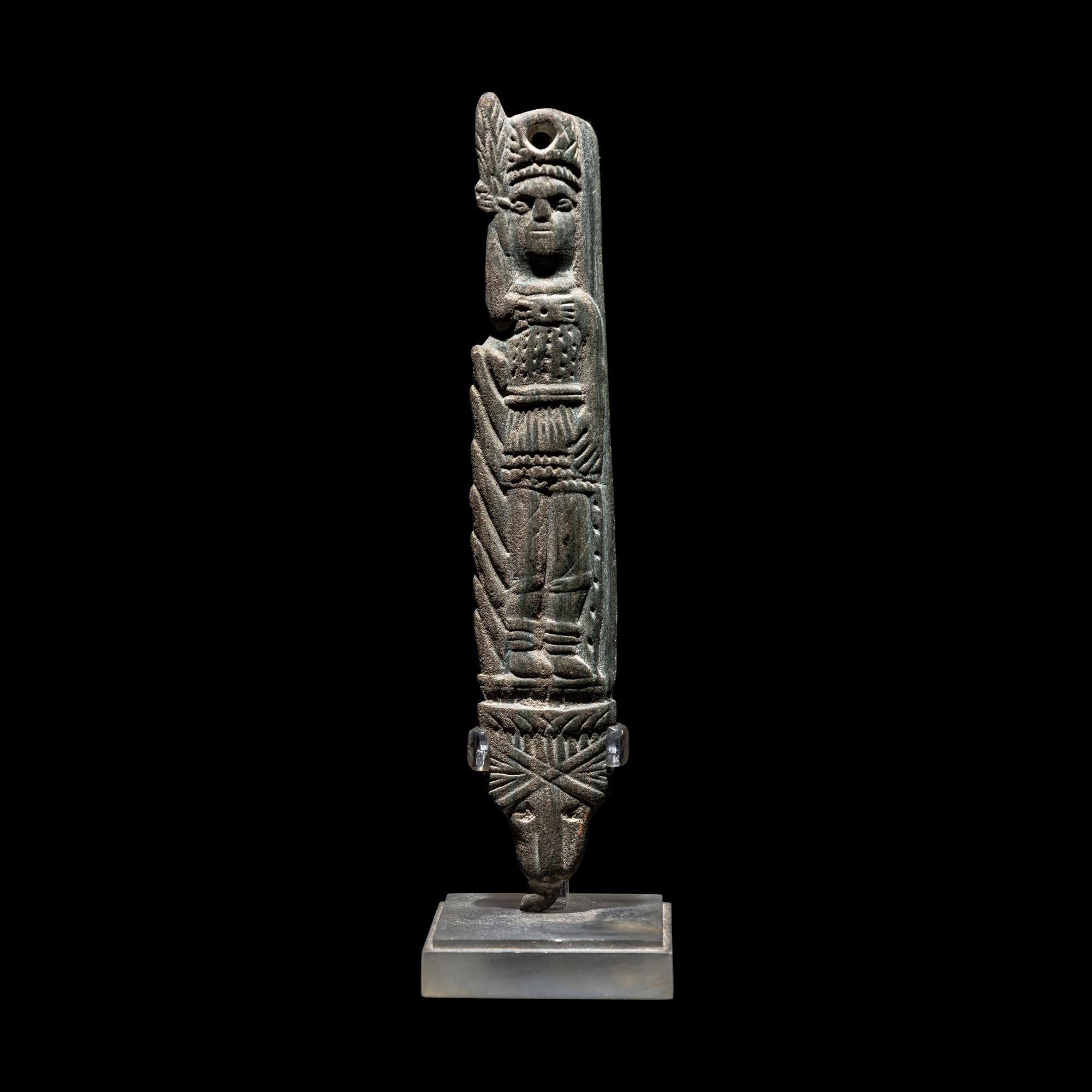 A Parthian or Roman Flint Carved Knife Handle