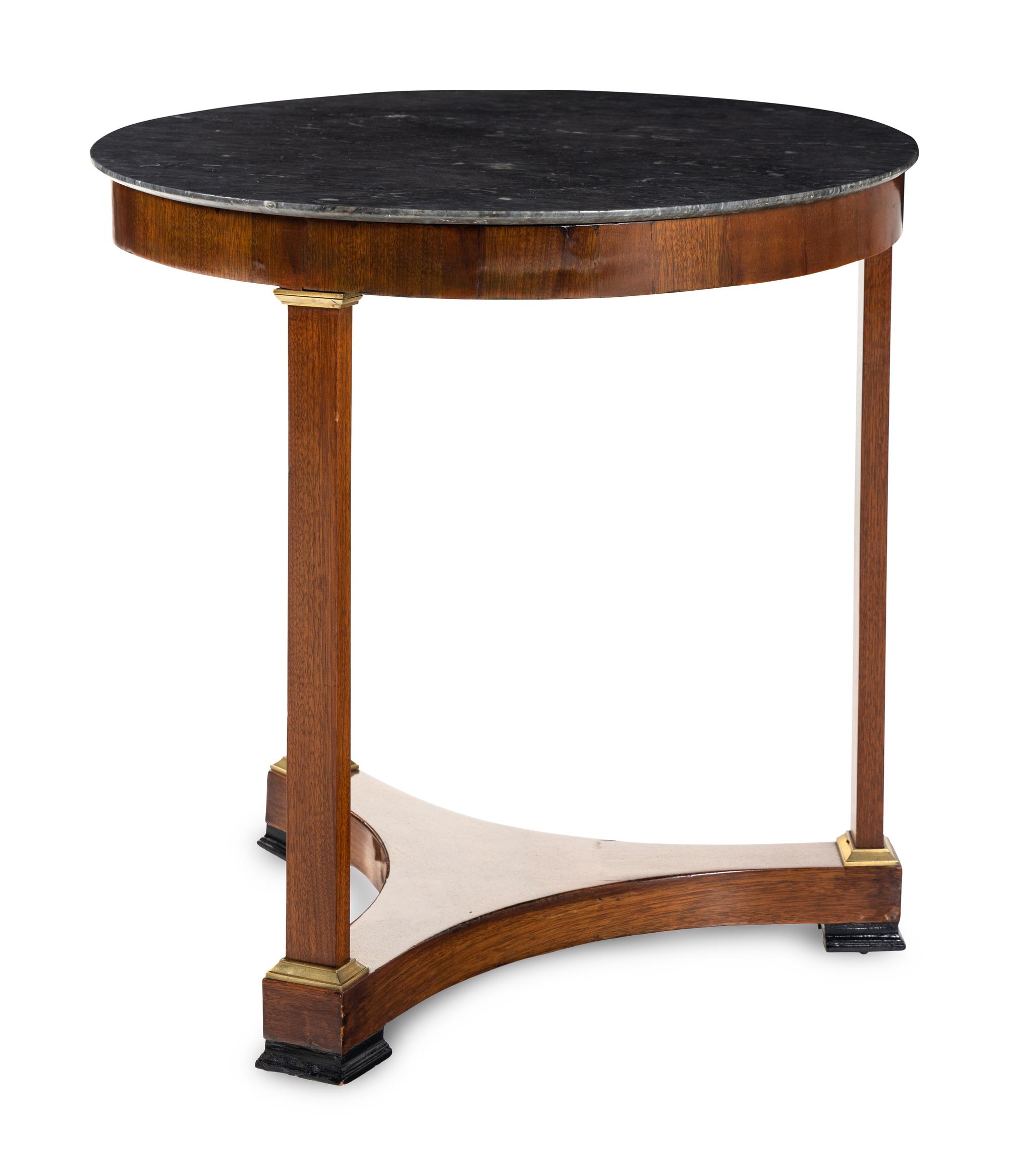 An Empire Mahogany Marble-Top Guéridon