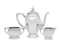 A Danish Silver Three-Piece Coffee Service