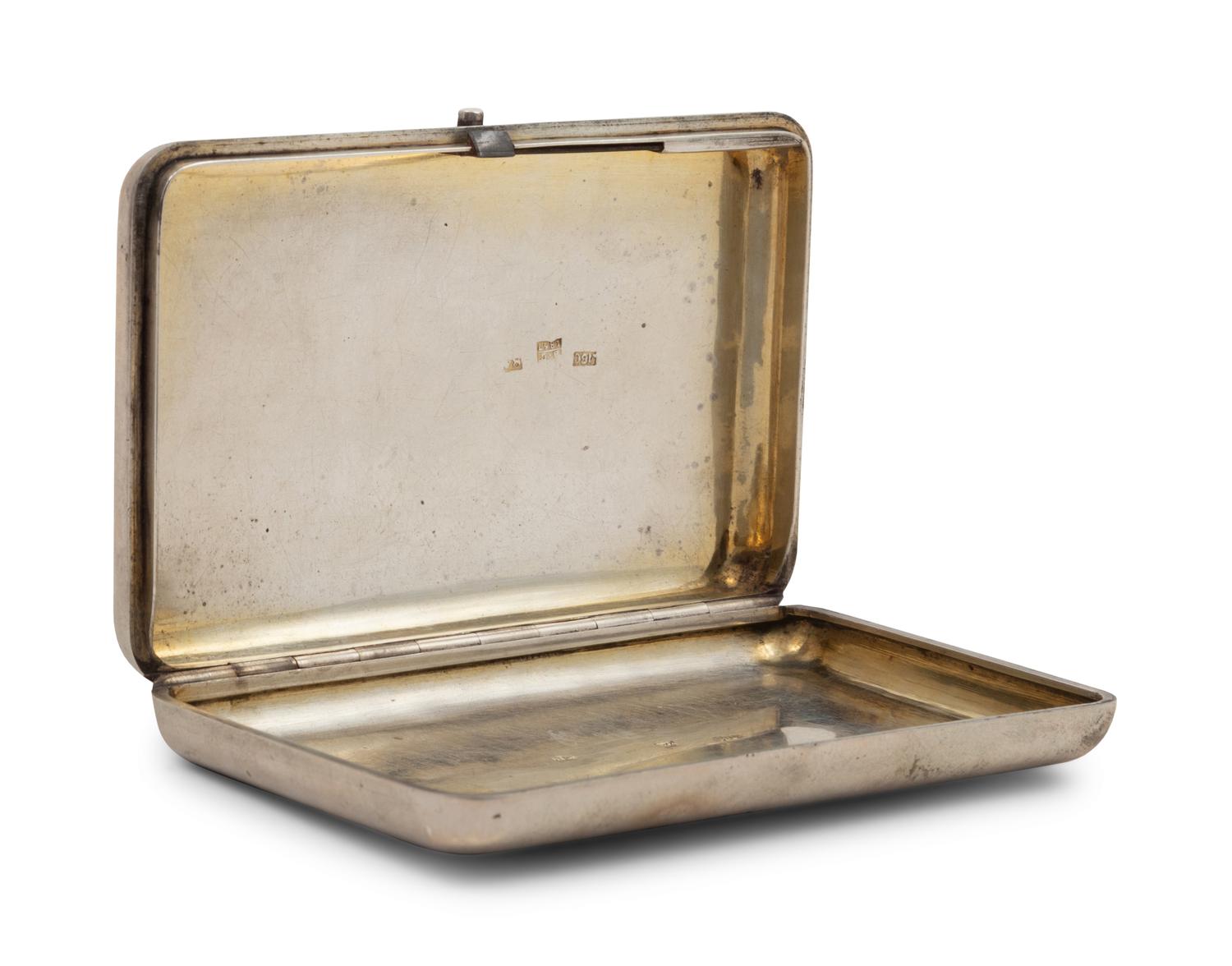 A Russian Niello Silver Cigarette Case
