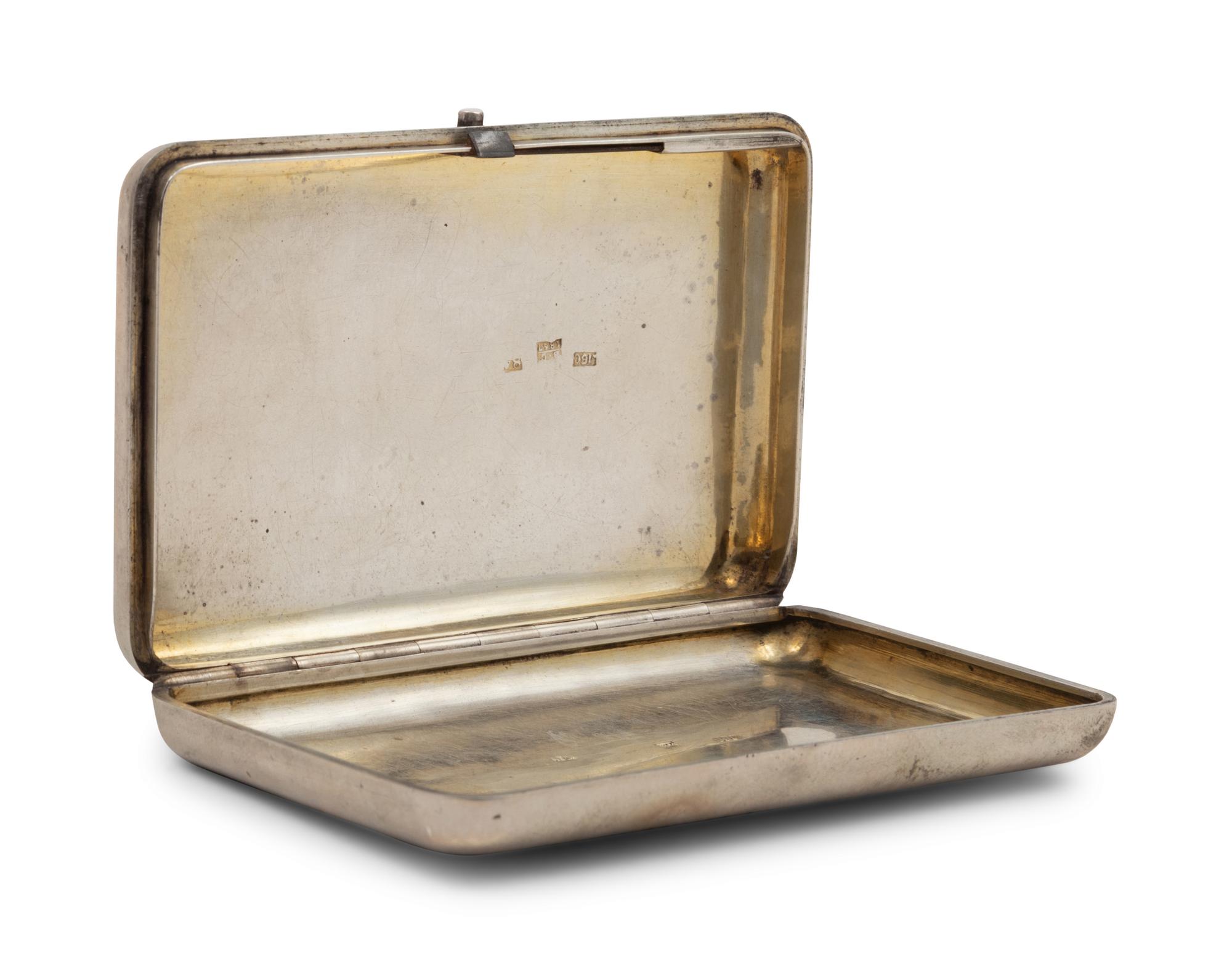 A Russian Niello Silver Cigarette Case