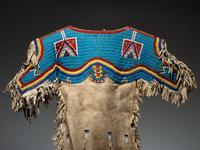 Sioux Girl's Beaded Hide Dress, Leggings, and Moccasins