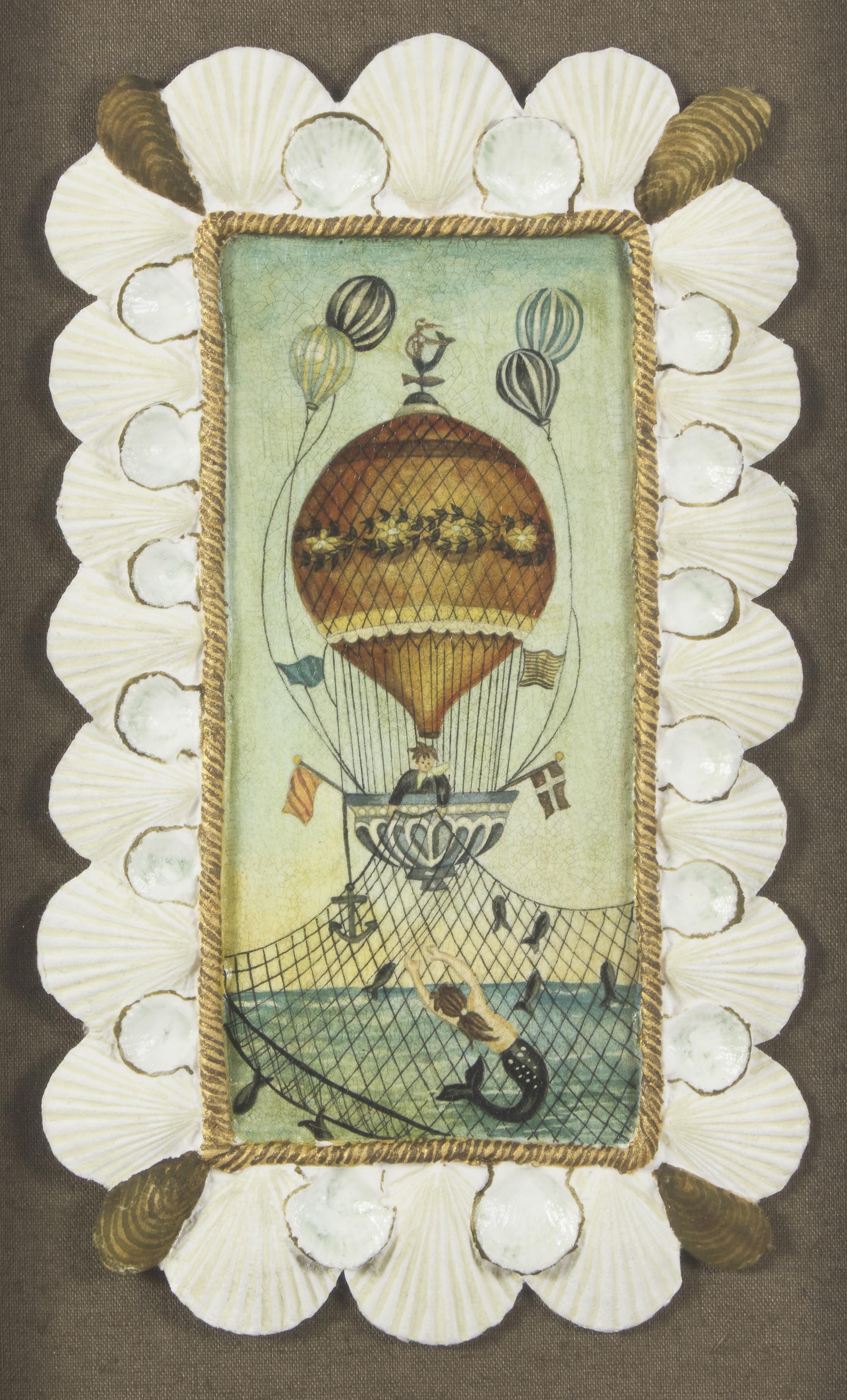 Mellie Cooper (b. 1949), Hot Air Balloon and Mermaid