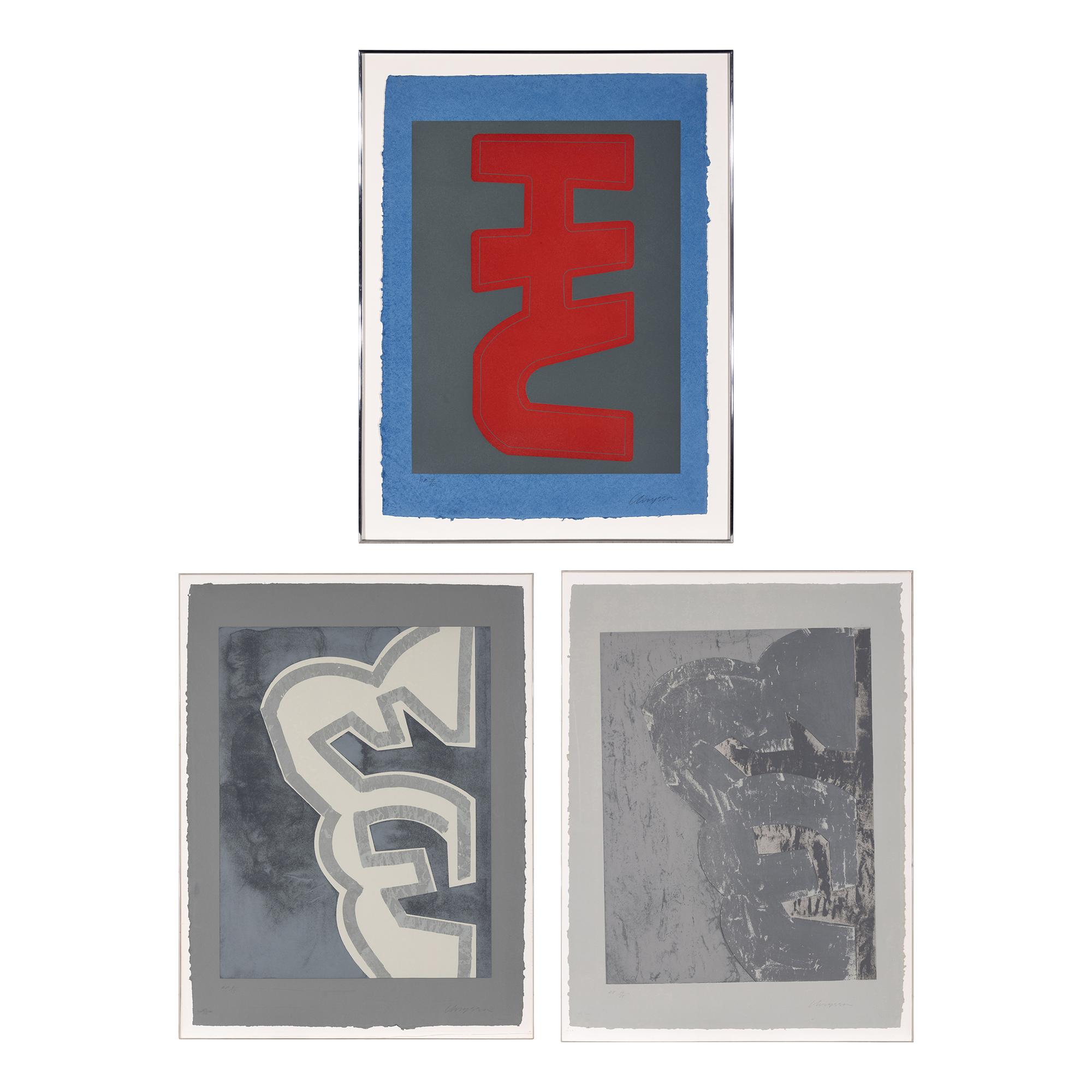 Chryssa (American/Greek, 1933-2013) — Gates to Time Square : three plates, 1978