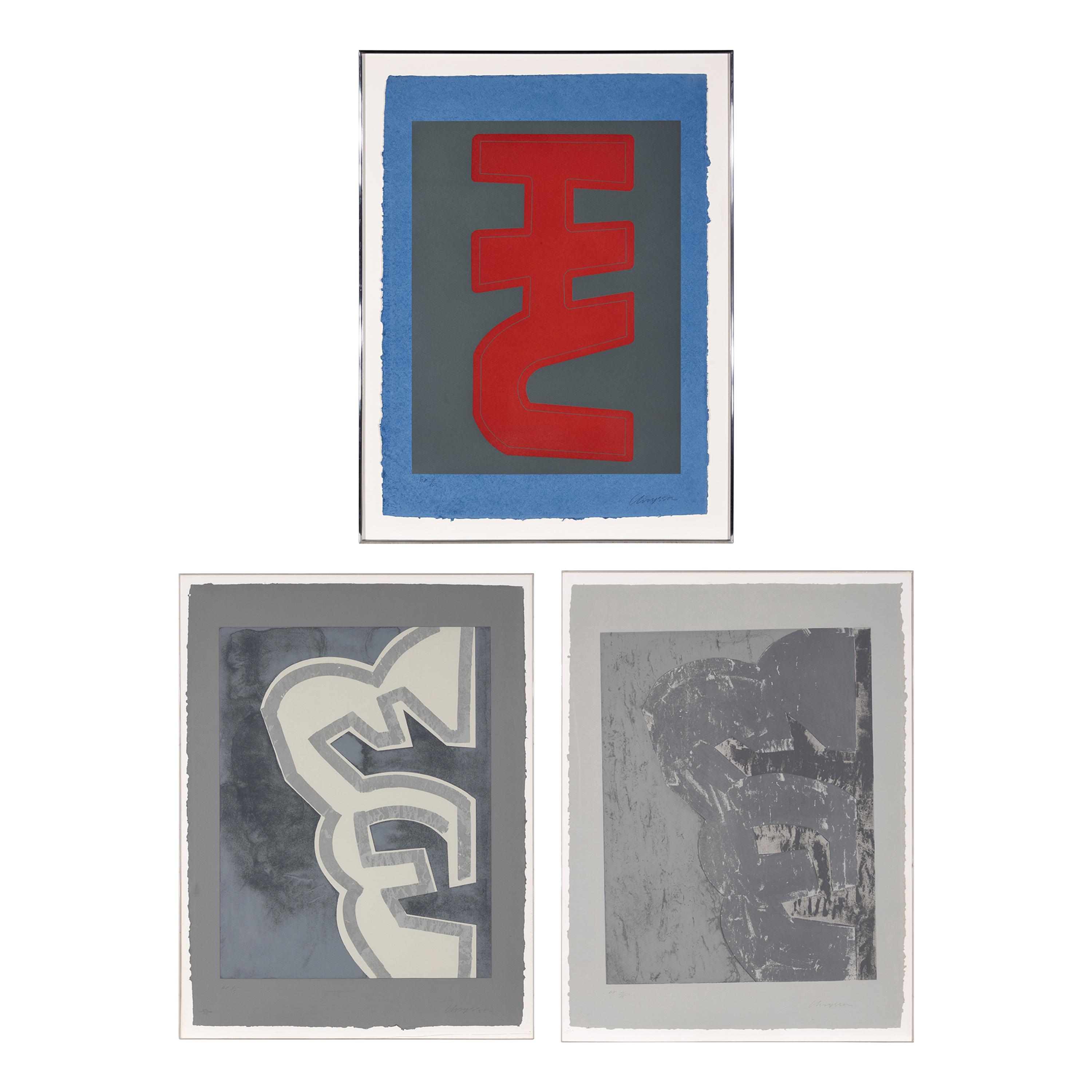 Chryssa (American/Greek, 1933-2013) — Gates to Time Square : three plates, 1978