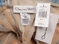Oscar de la Renta, Printed Strapless Chiffon Gown