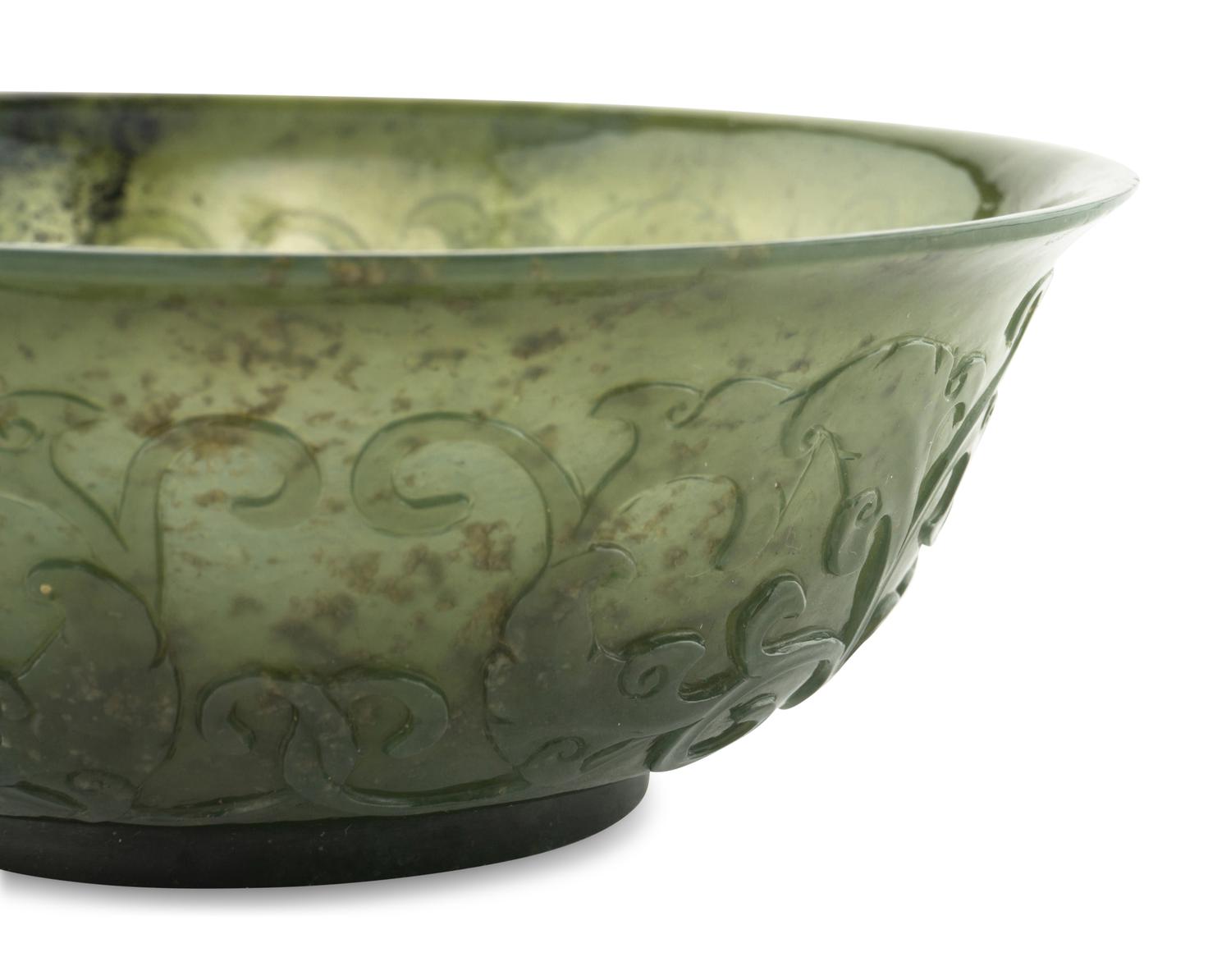 A Chinese Spinach Jade Bowl