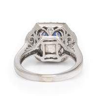 Ceylon Sapphire, Diamond, and White Gold Ring
