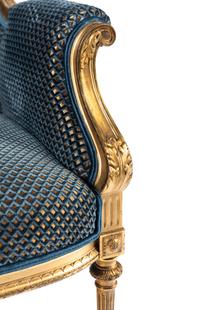 A Louis XVI Style Giltwood Bergère