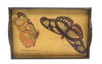 Three Serving Trays Length of largest 23 1/2 inches.