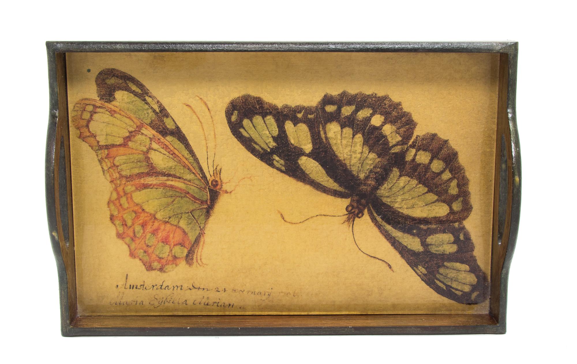 Three Serving Trays Length of largest 23 1/2 inches.