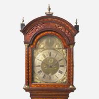 A Dutch walnut marquetry tall case clock Works by William Gib, Rotterdam, Netherlands, early 18th century