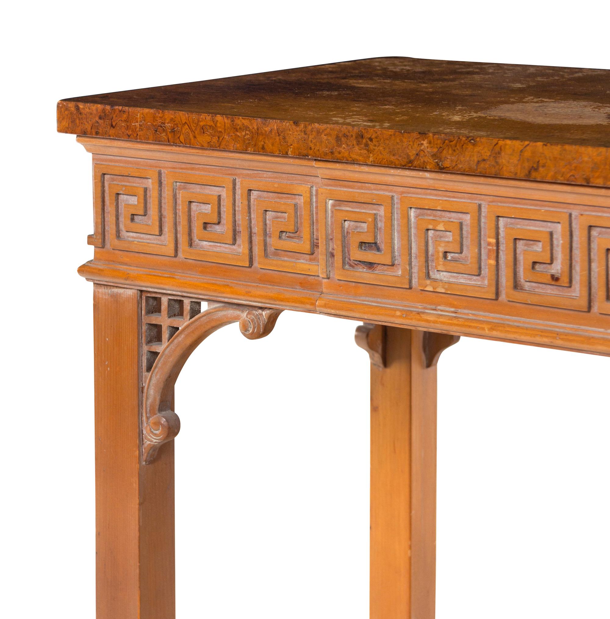 A Pair of Chinese Export Style Console Tables