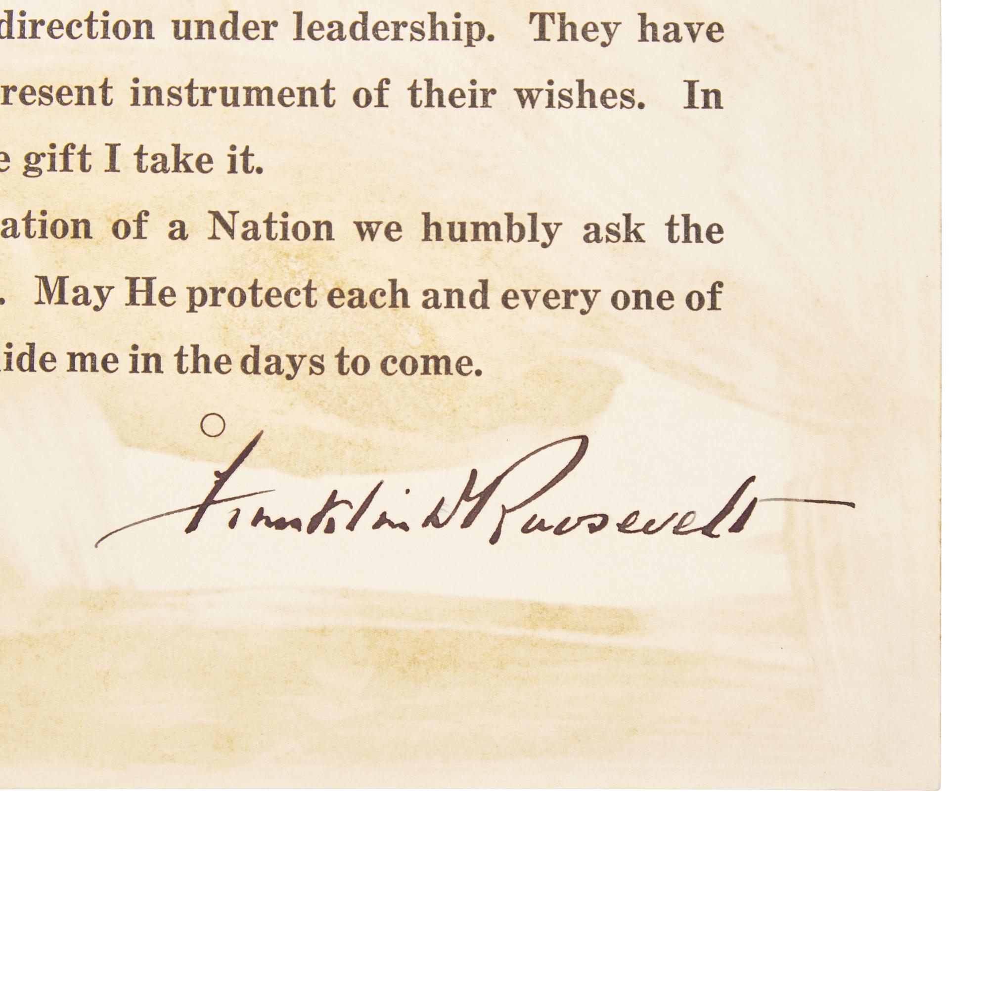 [Presidential] Roosevelt, Franklin D. Inaugural Address of Franklin D. Roosevelt, President of the United States...1933.