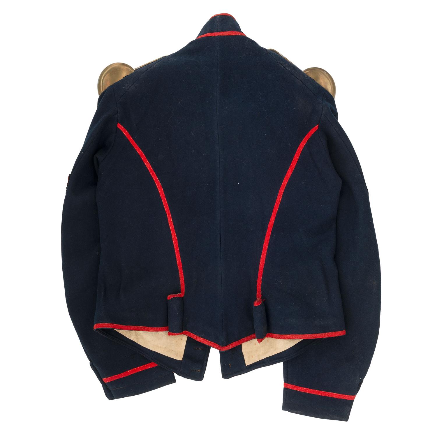 US Pattern 1858 Mounted Artillery Jacket with Sergeant's Chevrons and Brass Epaulets.
