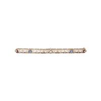 COLLECTION OF PLATINUM TOPPED YELLOW GOLD, SAPPHIRE, AND DIAMOND BAR PINS