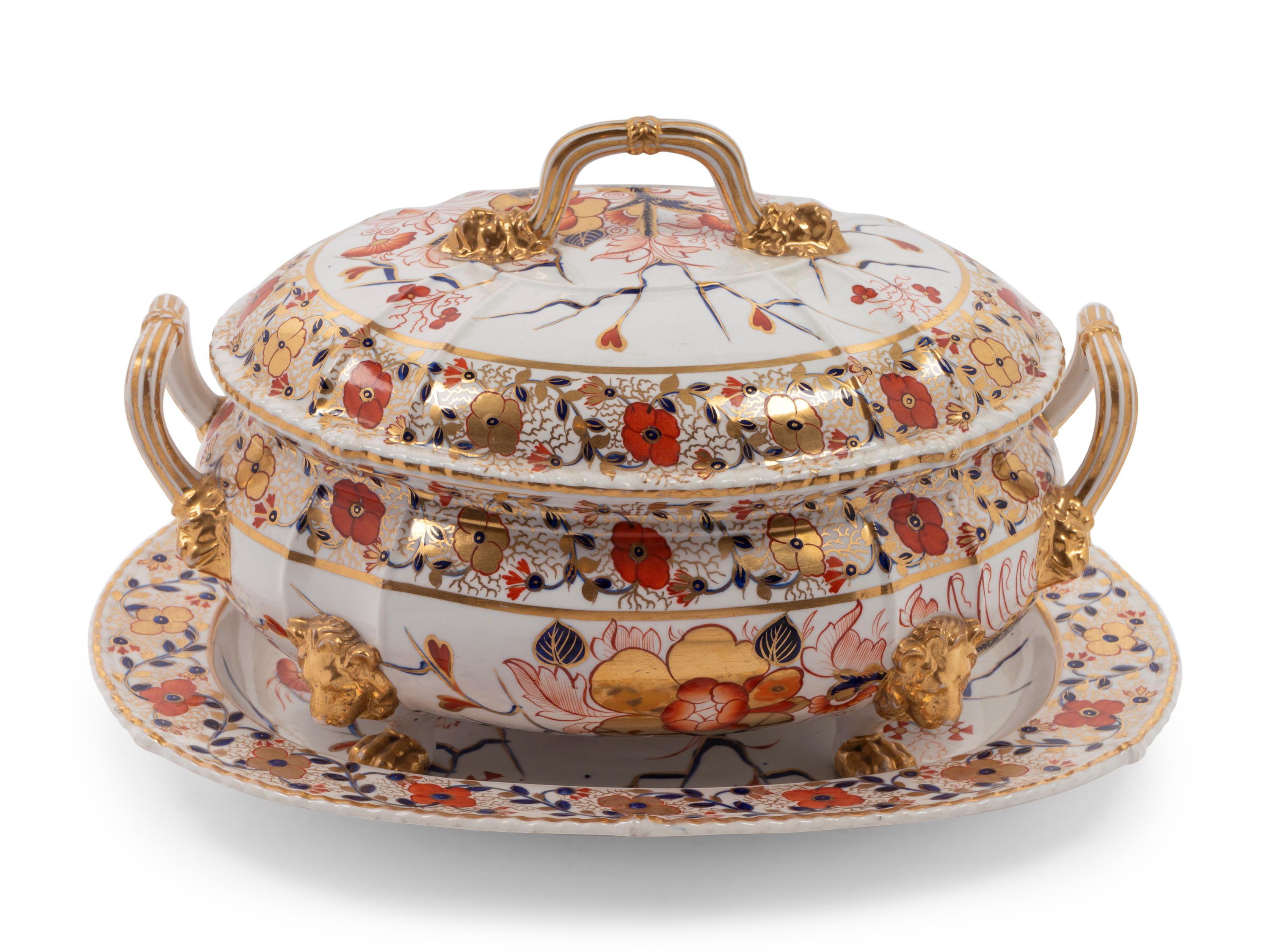 A Derby Porcelain Covered Tureen and Underplate
