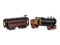 Two Keystone Pressed Steel Train Cars