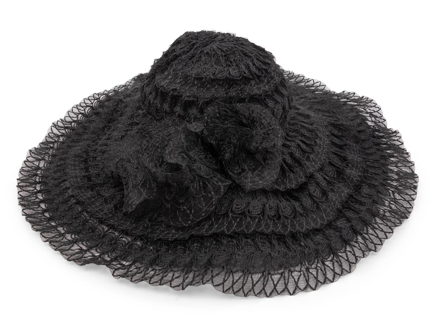 Galanos, Black Lace Hat