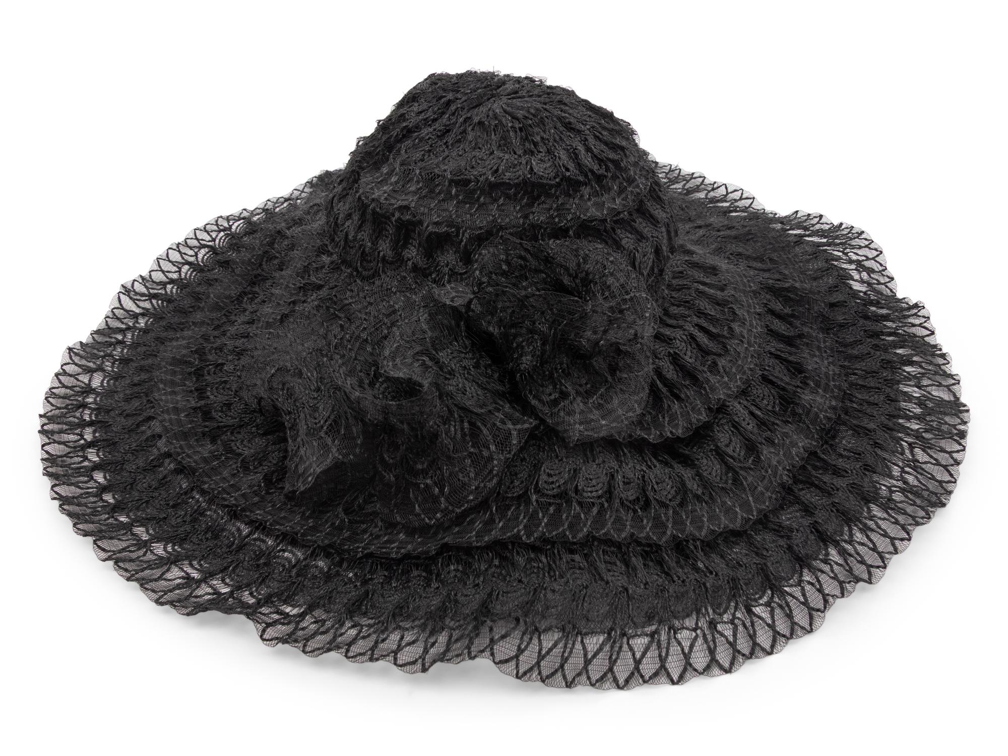 Galanos, Black Lace Hat