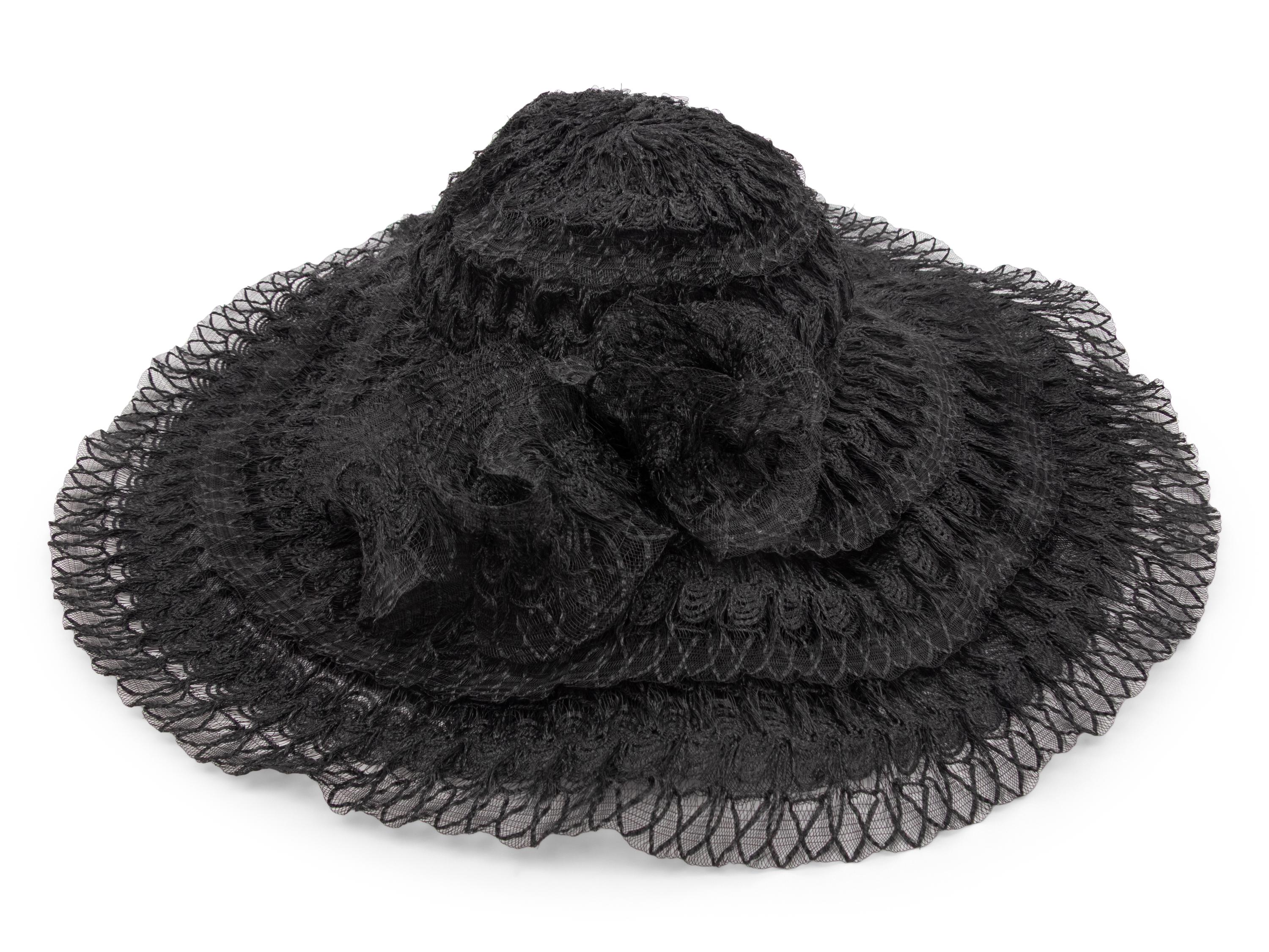 Galanos, Black Lace Hat