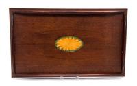 Three Serving Trays Length of largest 23 1/2 inches.
